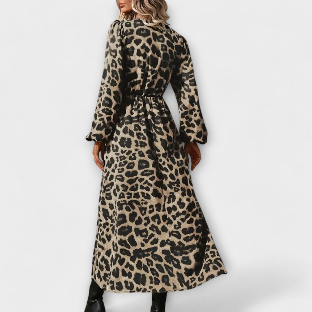 Natalie - Štýlové šaty s leopardím vzorom