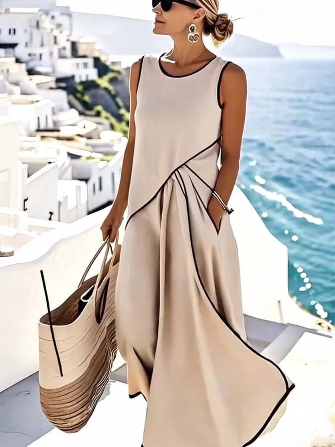 Maria - Elegantné bezrukávové šaty