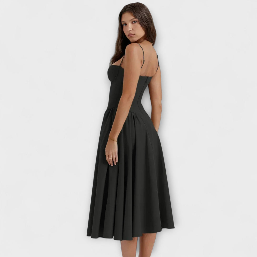 Rosalie - Elegantná bezrukávová korzetová šaty