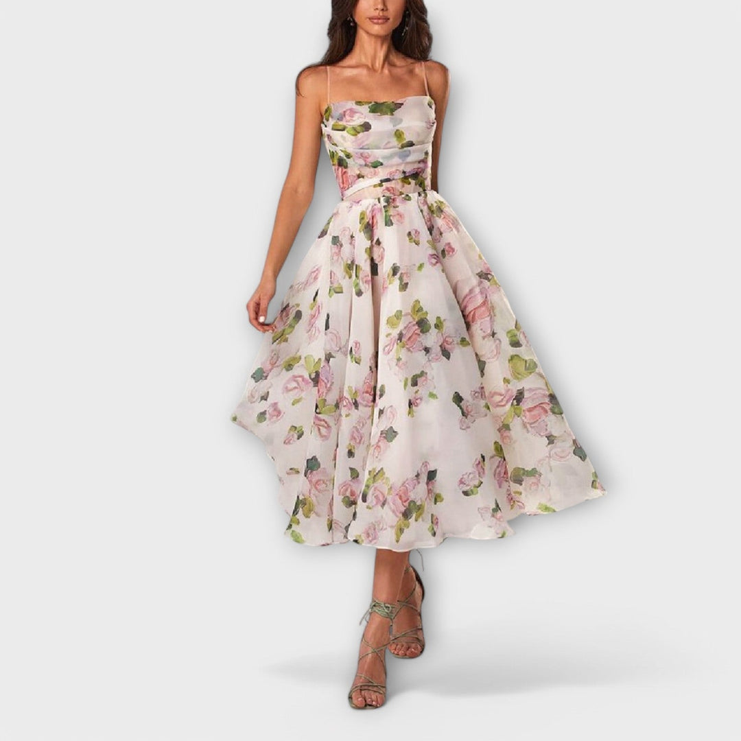 Elegantné Midi Šaty z Šifónu