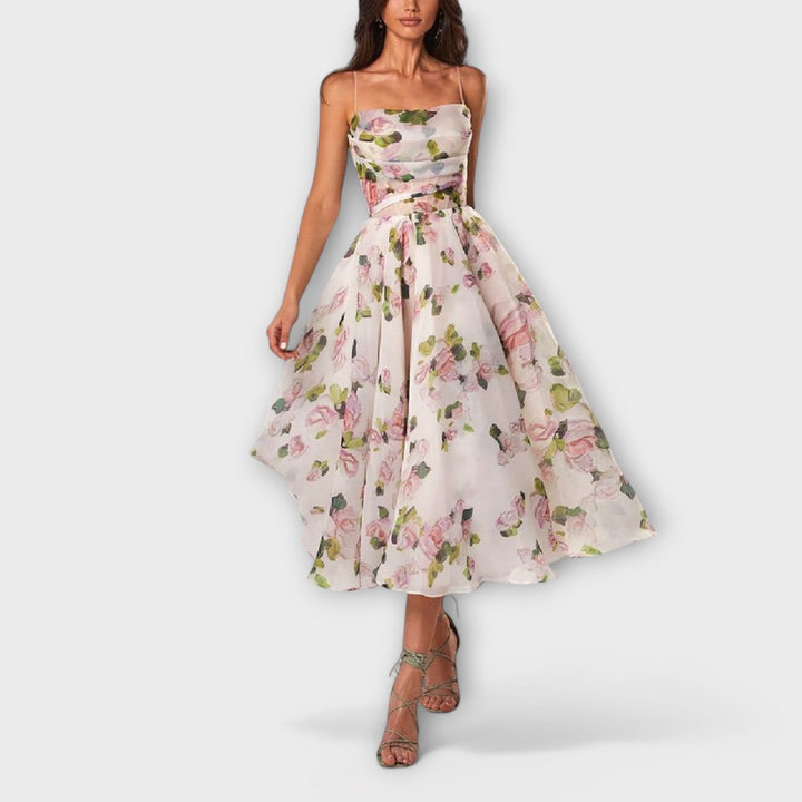 Elegantné Midi Šaty z Šifónu
