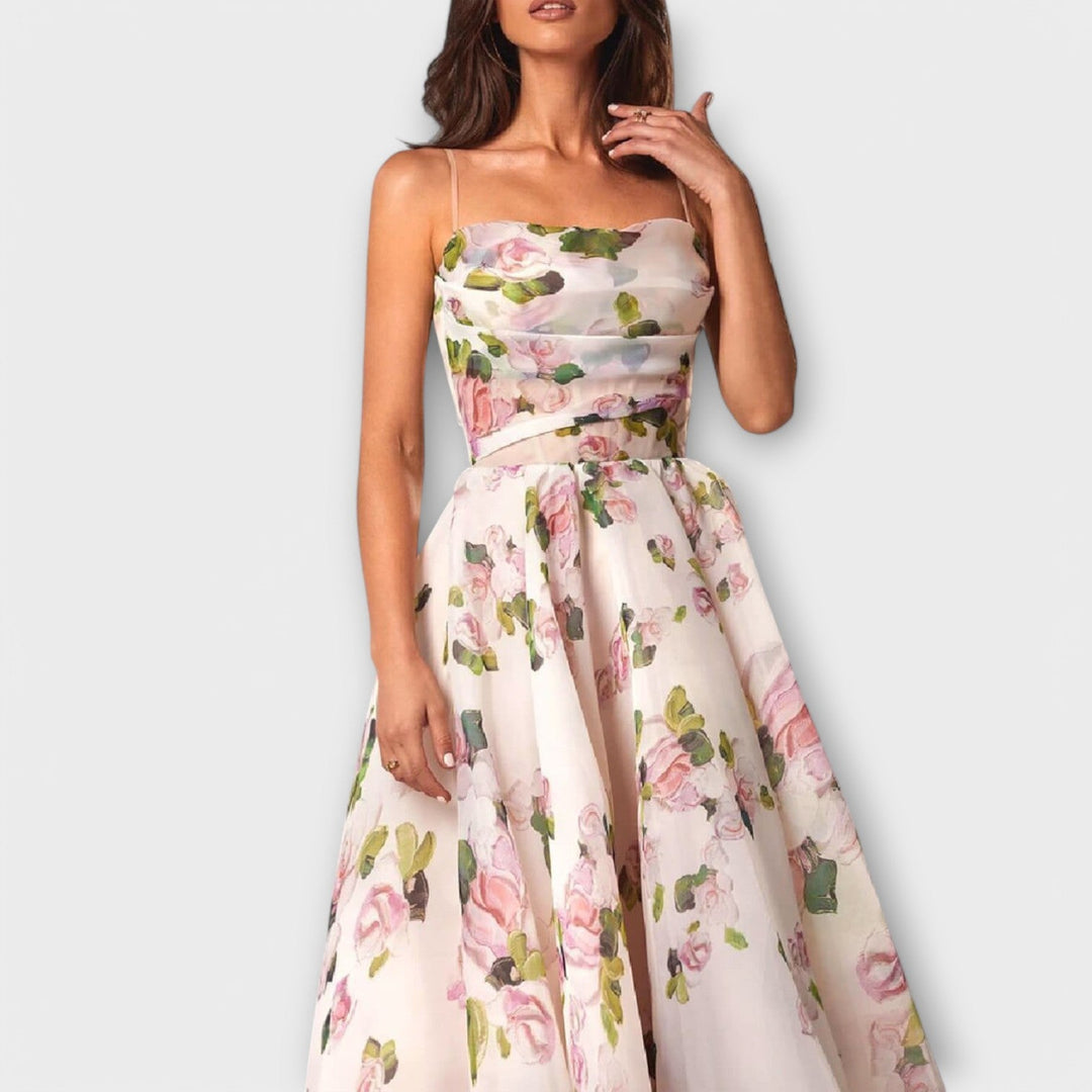 Elegantné Midi Šaty z Šifónu