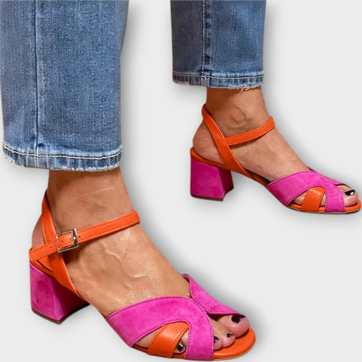 Lucie Elegantné Sandále Štvorcová Päta Minimalistické