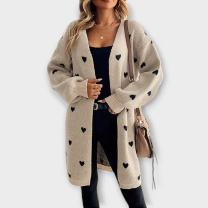 Julia - Cardigan s vzorcom srdca