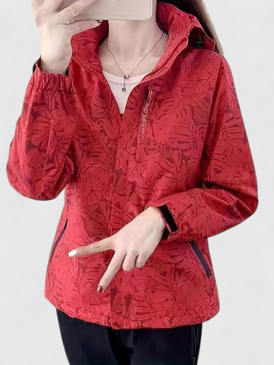 Tjaša – Elegantná vetrovka s botanickým vzorcom