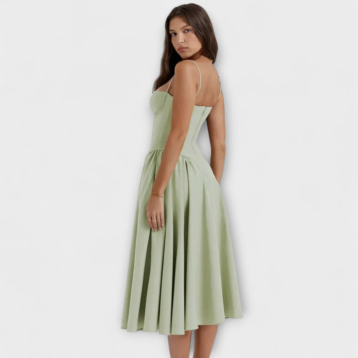 Rosalie - Elegantná bezrukávová korzetová šaty