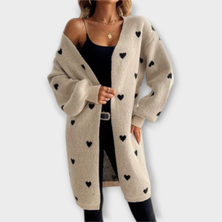Julia - Cardigan s vzorcom srdca