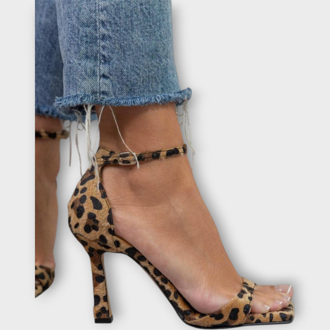 Adéla Elegantné Vysoké Podpätky So Zvieracím Vzorom Večerné
