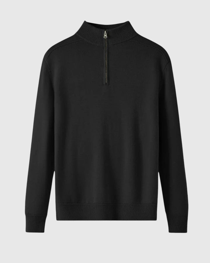 Jenő - Merino vlnený pulóver na zips Capri
