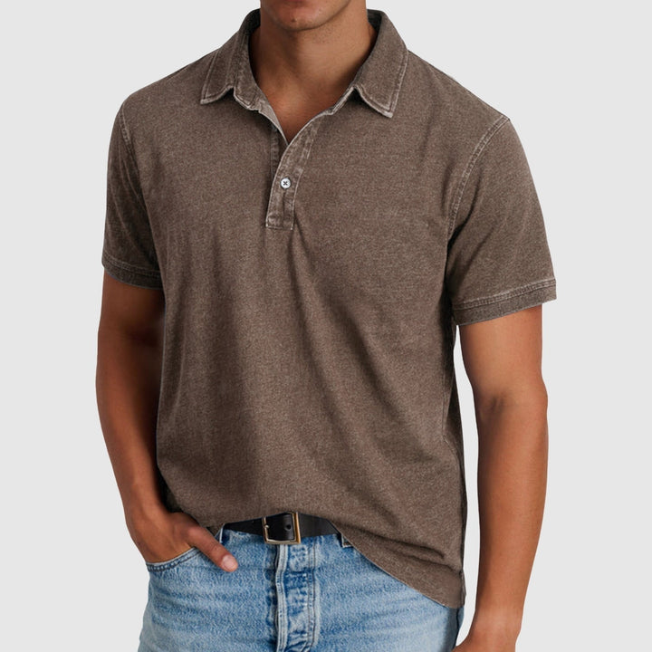 Nándor – Vintage polo košeľa s gombíkmi