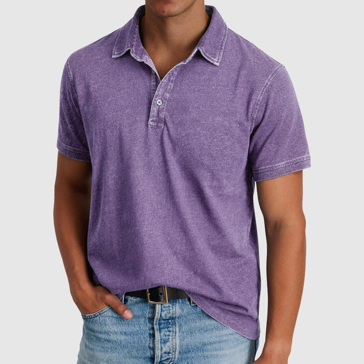 Nándor – Vintage polo košeľa s gombíkmi