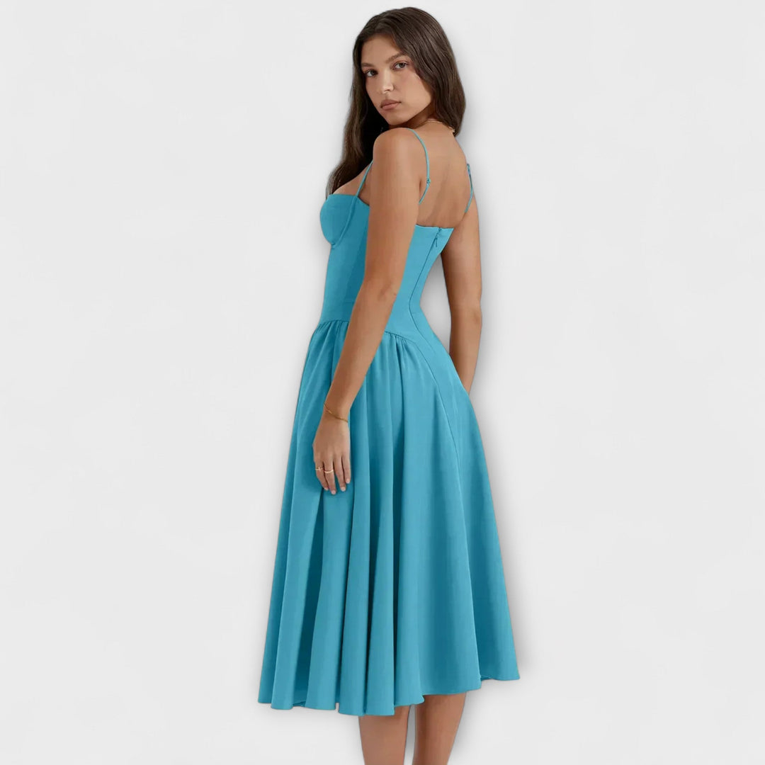 Rosalie - Elegantná bezrukávová korzetová šaty