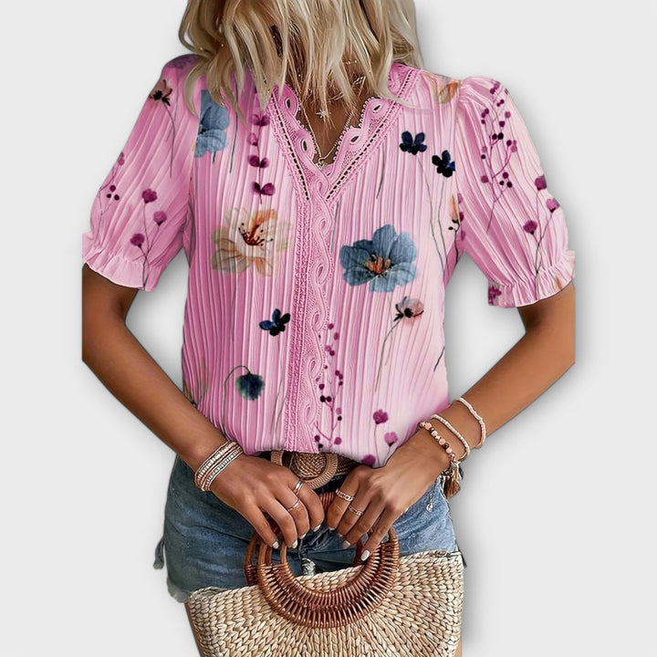 Emily - Módna blúzka s V- výstrihom
