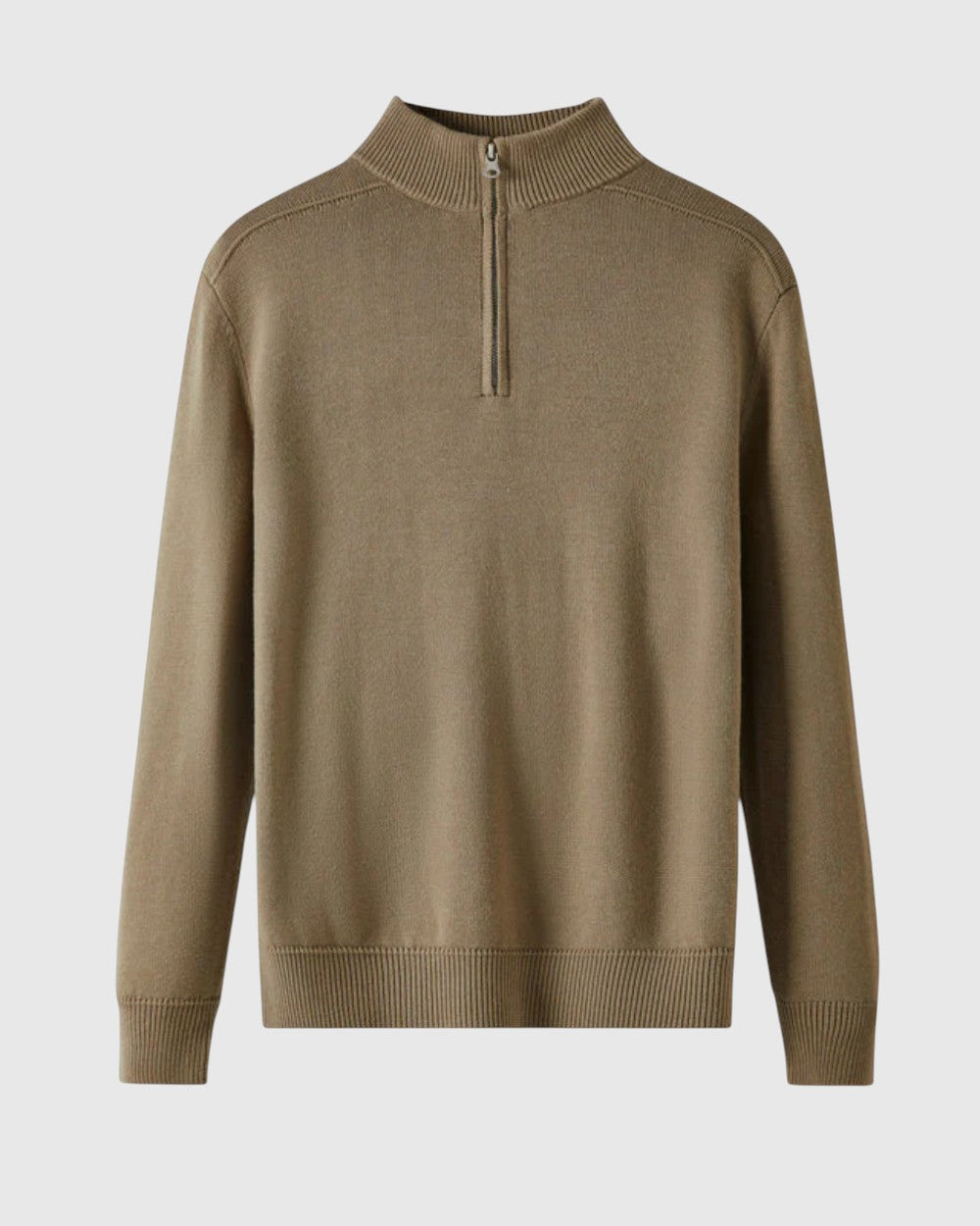 Jenő - Merino vlnený pulóver na zips Capri