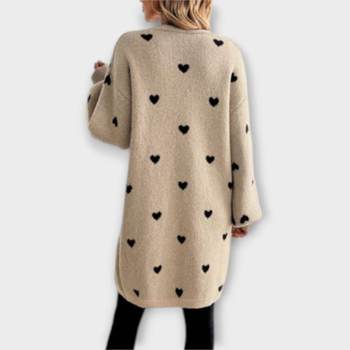 Julia - Cardigan s vzorcom srdca