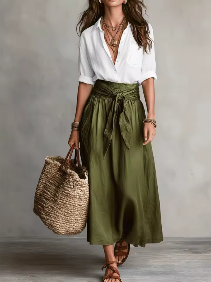 Elara | Elegantný dvojdielny set s midi sukňou