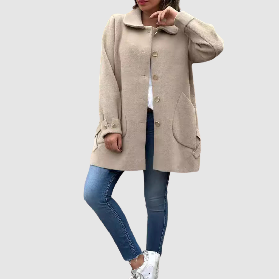Martina - Klasický oversized kabát s gombami