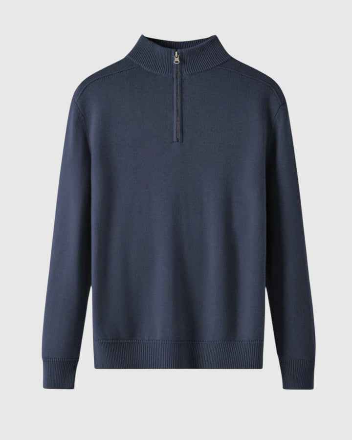 Jenő - Merino vlnený pulóver na zips Capri