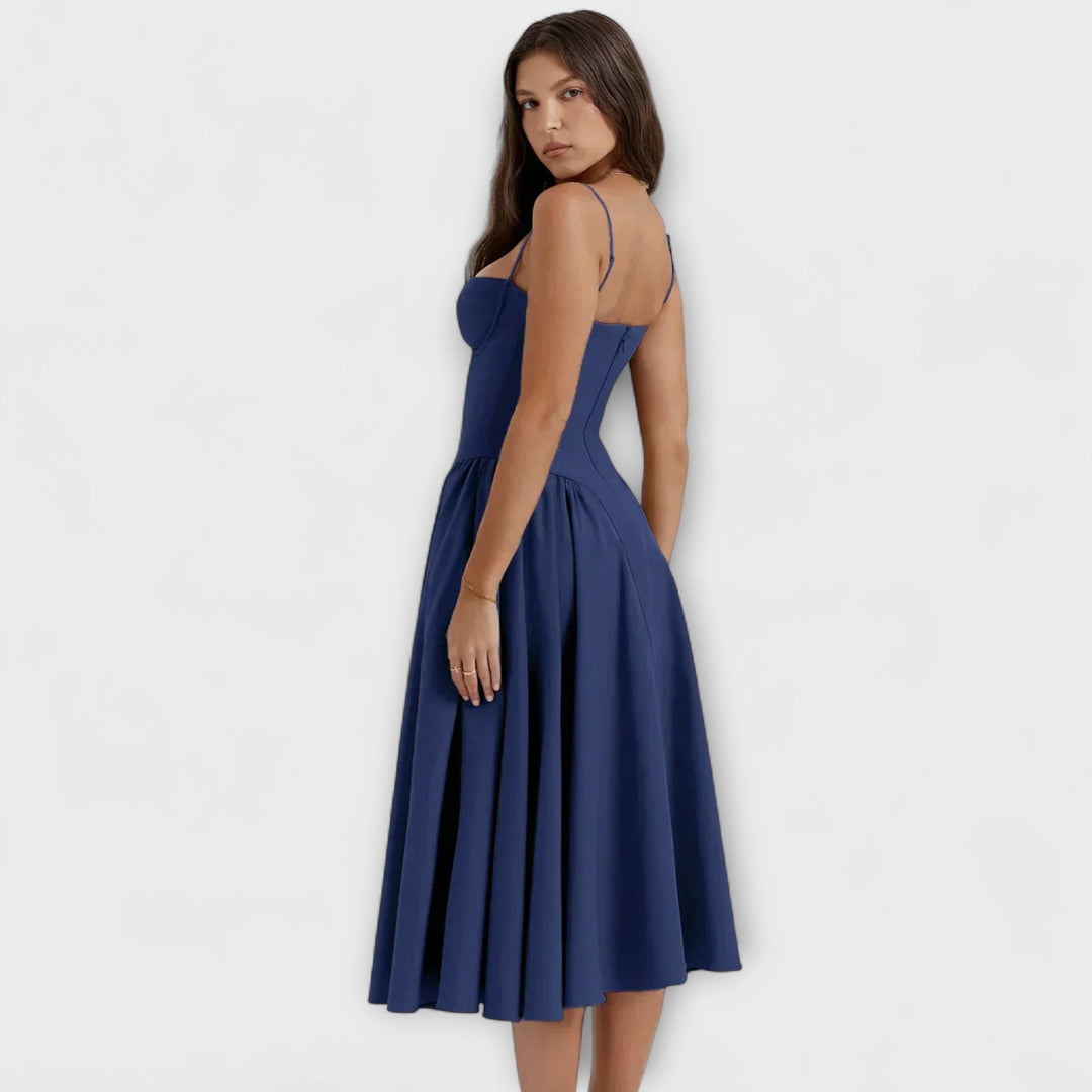 Rosalie - Elegantná bezrukávová korzetová šaty