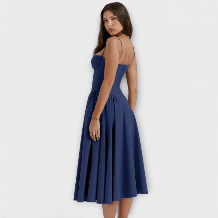 Rosalie - Elegantná bezrukávová korzetová šaty