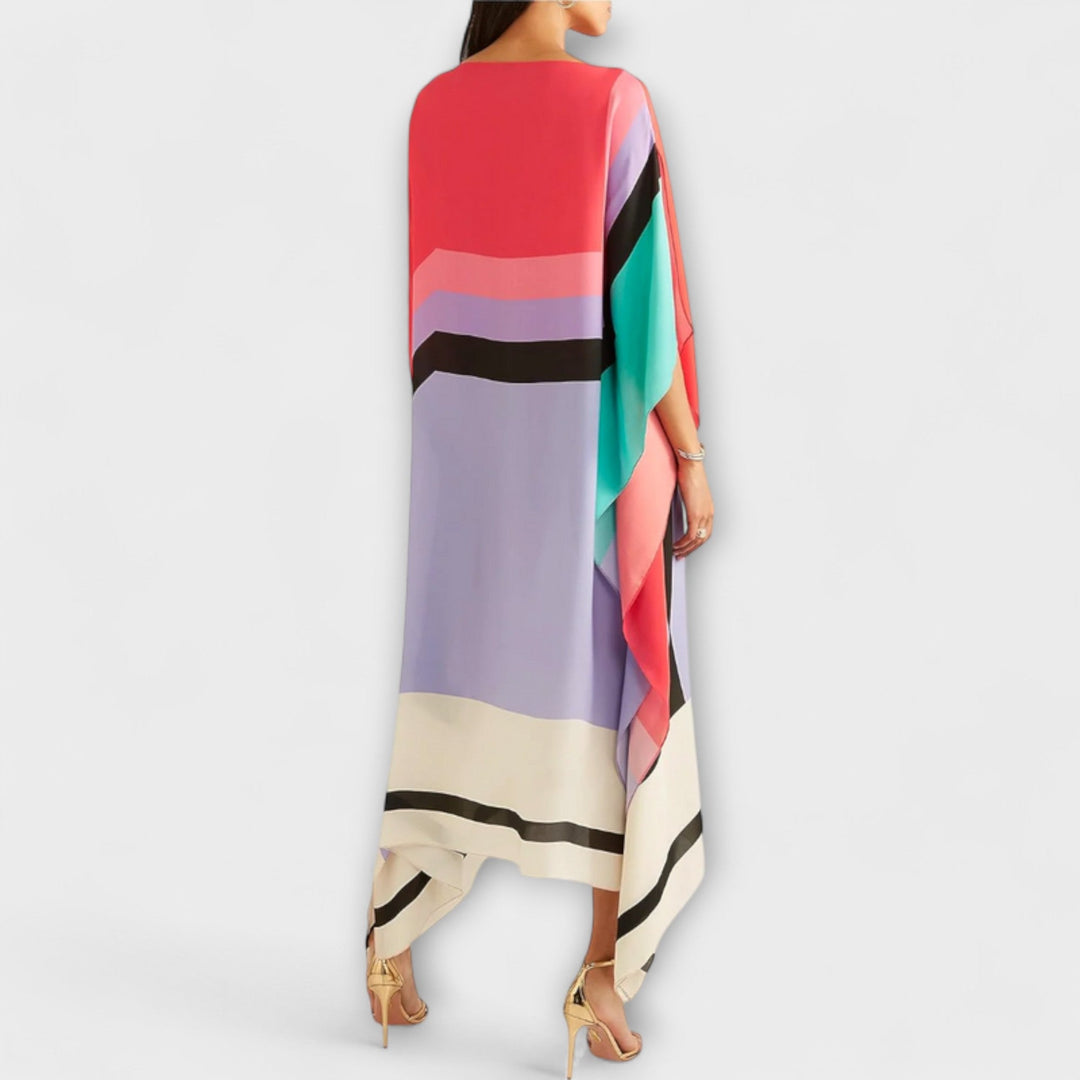 Elenora - Geometrický kaftan s voľným strihom