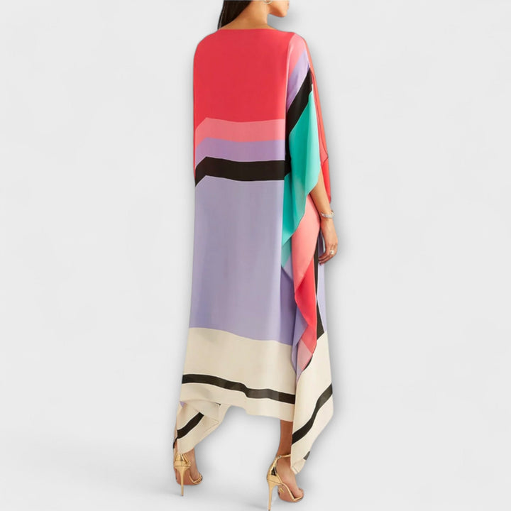 Elenora - Geometrický kaftan s voľným strihom