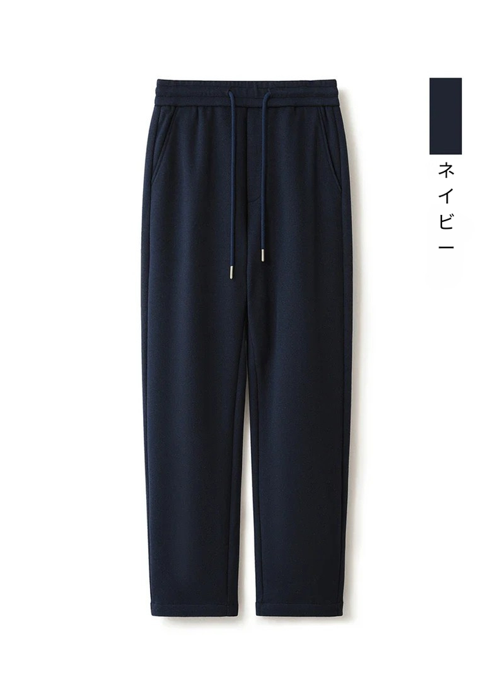 Milan - Jiro – Vlněné pletené slim fit nohavice