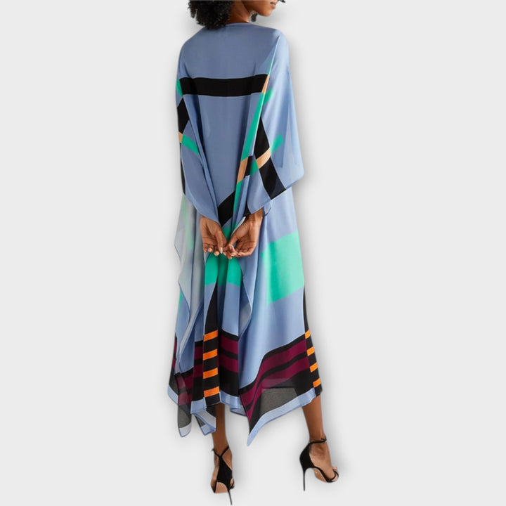 Elenora - Geometrický kaftan s voľným strihom