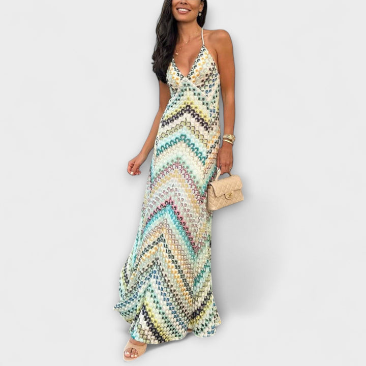 Remi - Maxi šaty s farebným herringbone vzorom od Missoni