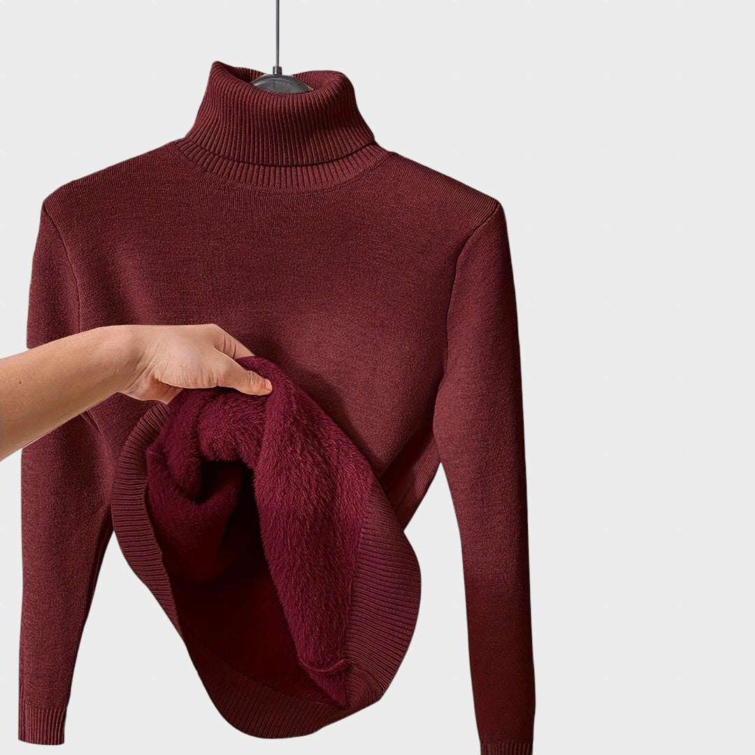 Kaja - Mäkký Sveter s Turtleneck Golierom
