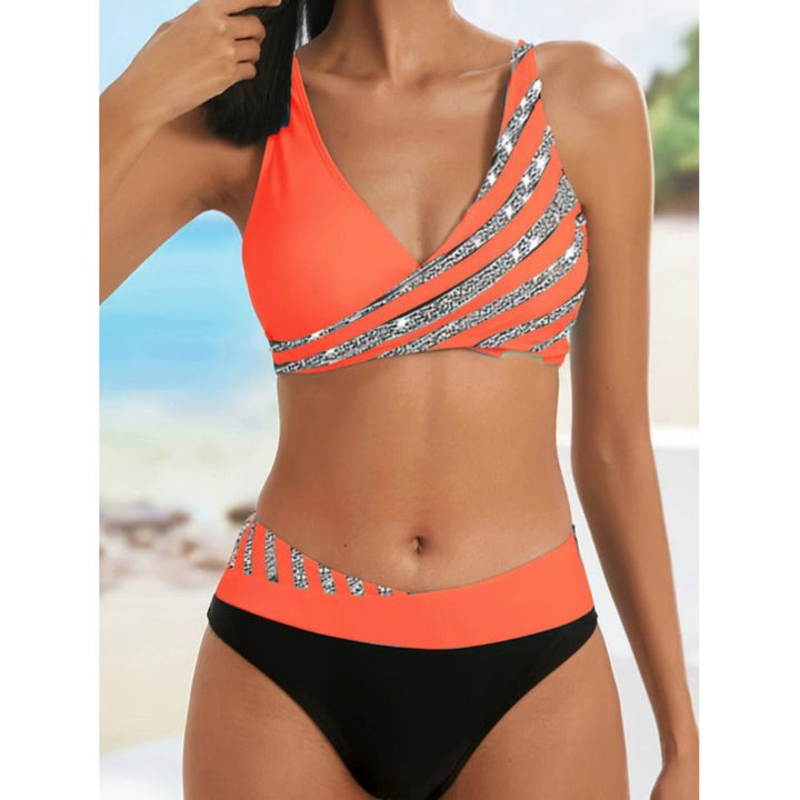 Zoë – Halter-štýlový potlačený bikiny top