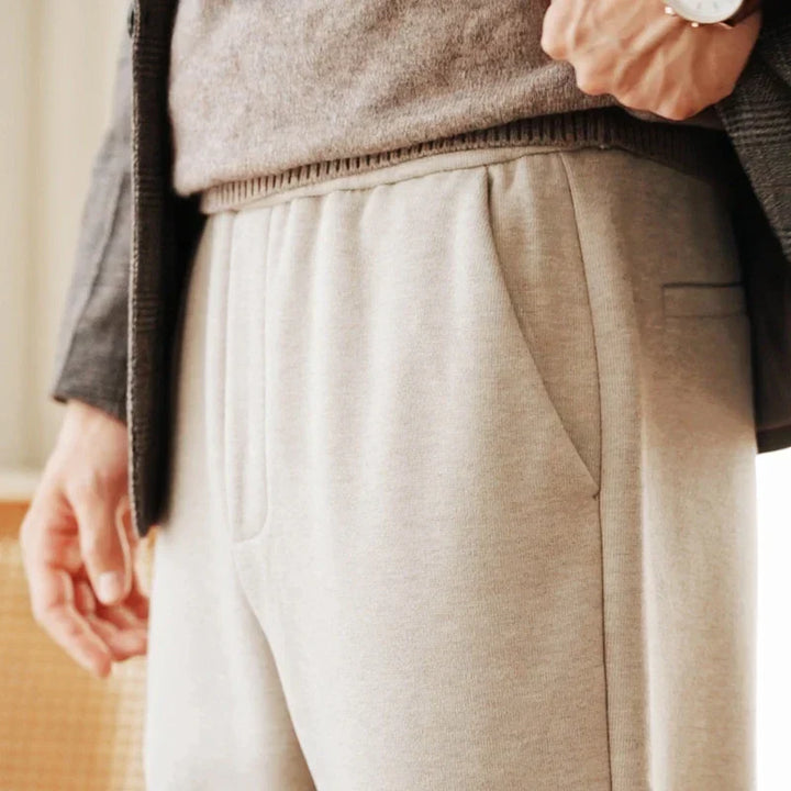 Milan - Jiro – Vlněné pletené slim fit nohavice