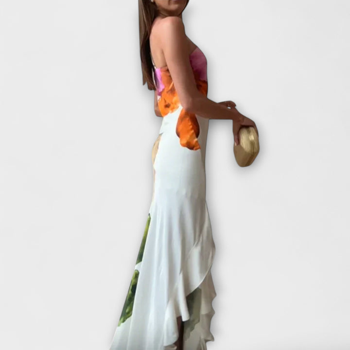 Sapphire - Elegantné Maxi Oblečenie s Patchworkom