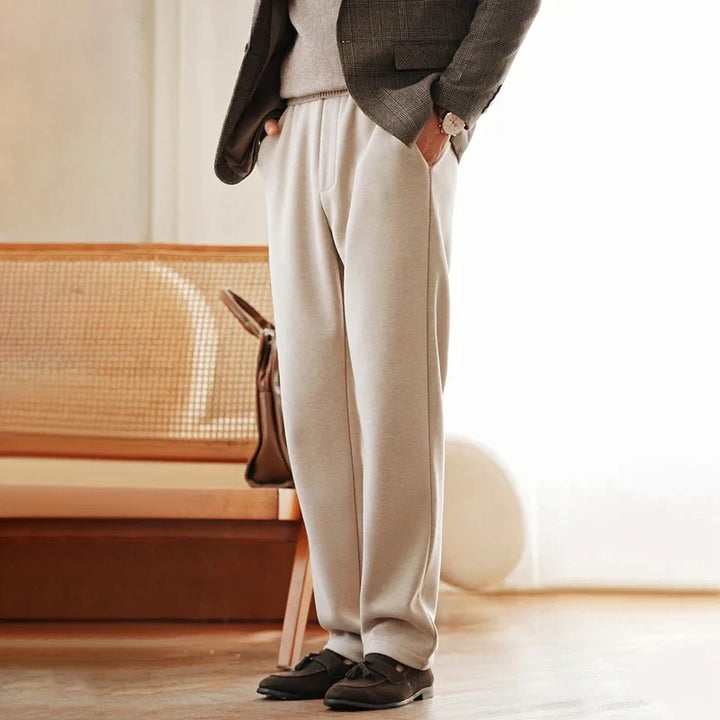 Milan - Jiro – Vlněné pletené slim fit nohavice