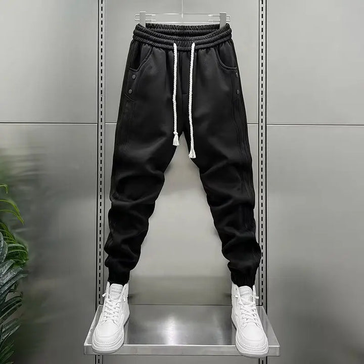 Miroslav - Pruhované elastické jogger nohavice