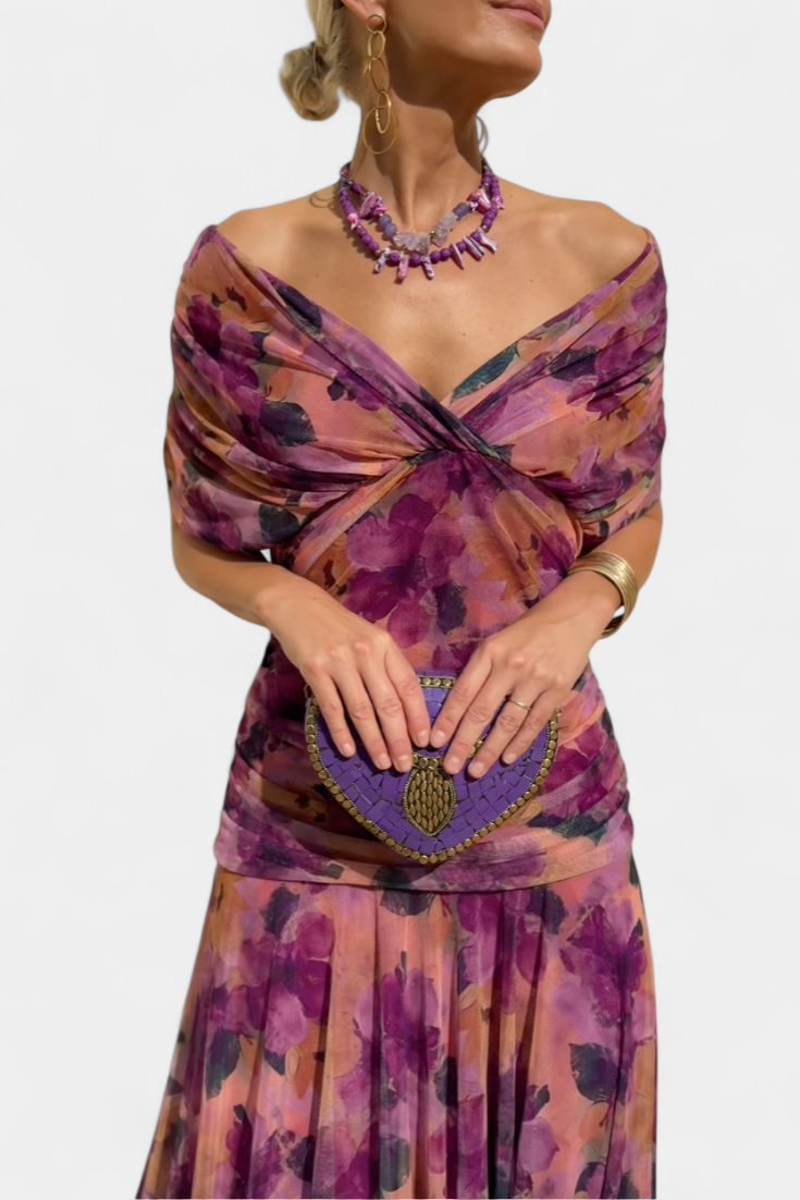 Eryzziah – Elegantné šaty s kvetinovým potlačou