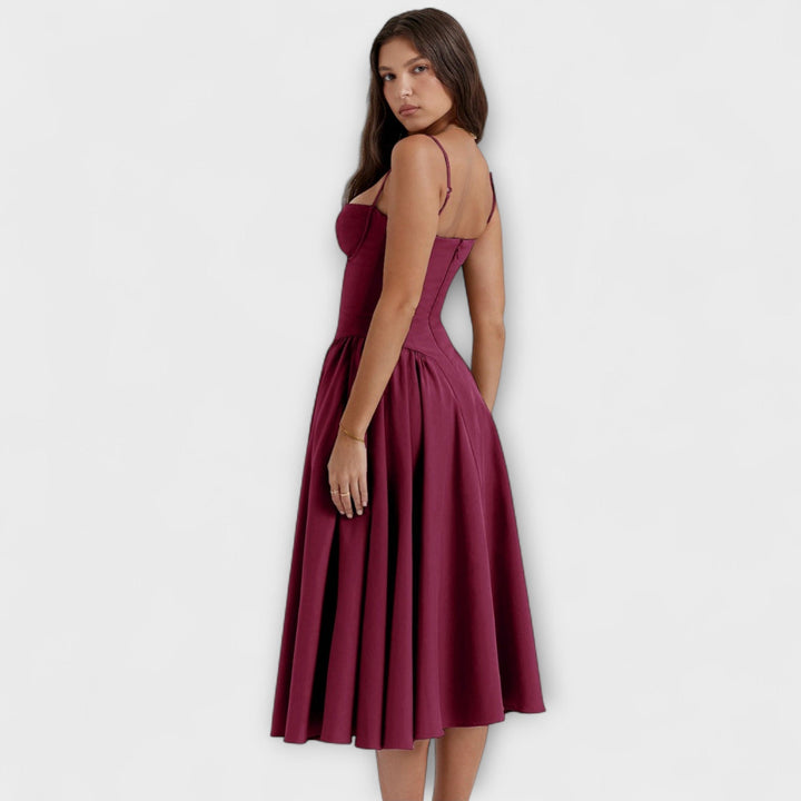 Rosalie - Elegantná bezrukávová korzetová šaty