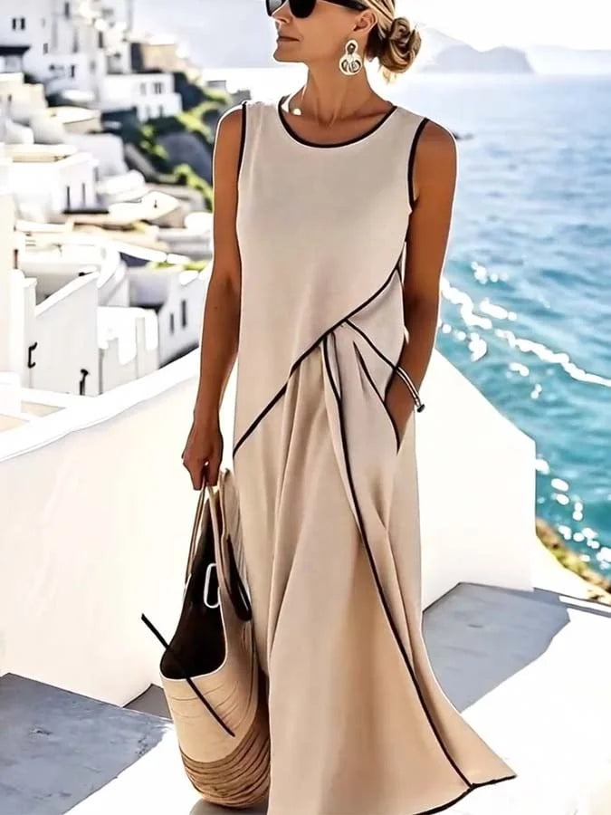 Maria - Elegantné bezrukávové šaty