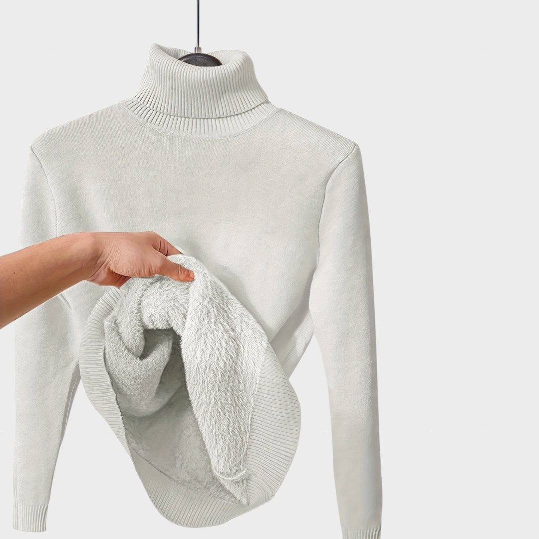 Kaja - Mäkký Sveter s Turtleneck Golierom