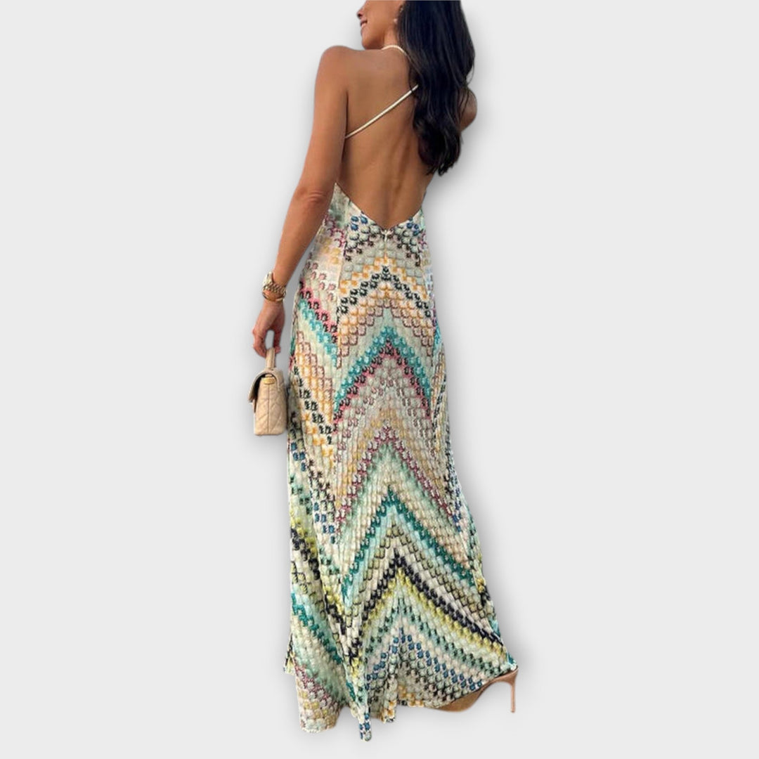 Remi - Maxi šaty s farebným herringbone vzorom od Missoni