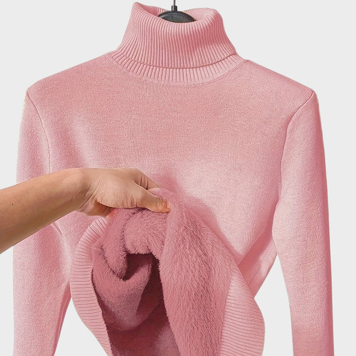 Kaja - Mäkký Sveter s Turtleneck Golierom