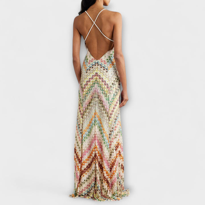 Remi - Maxi šaty s farebným herringbone vzorom od Missoni
