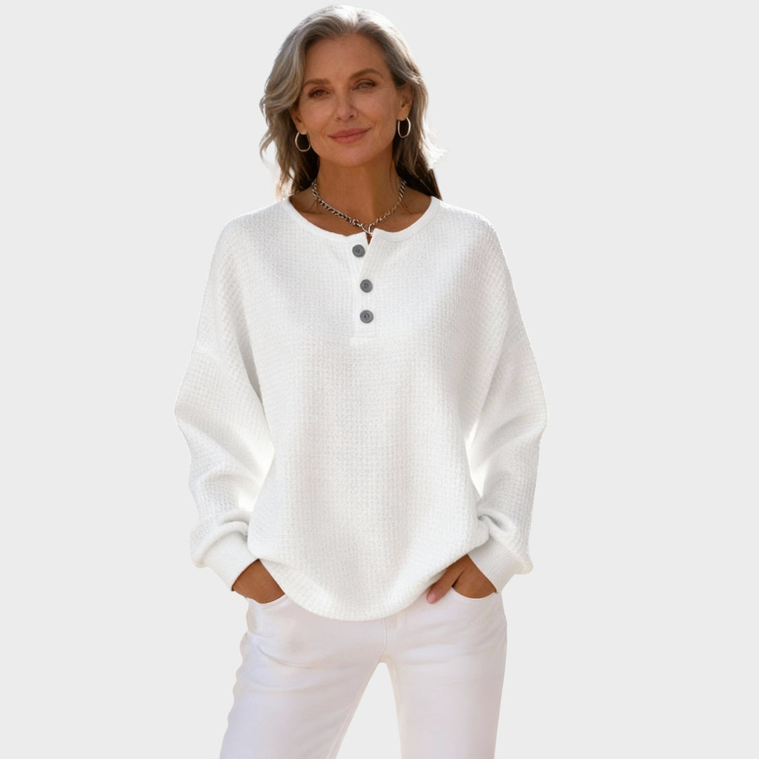 Mia - Pohodlná Henley Mikina