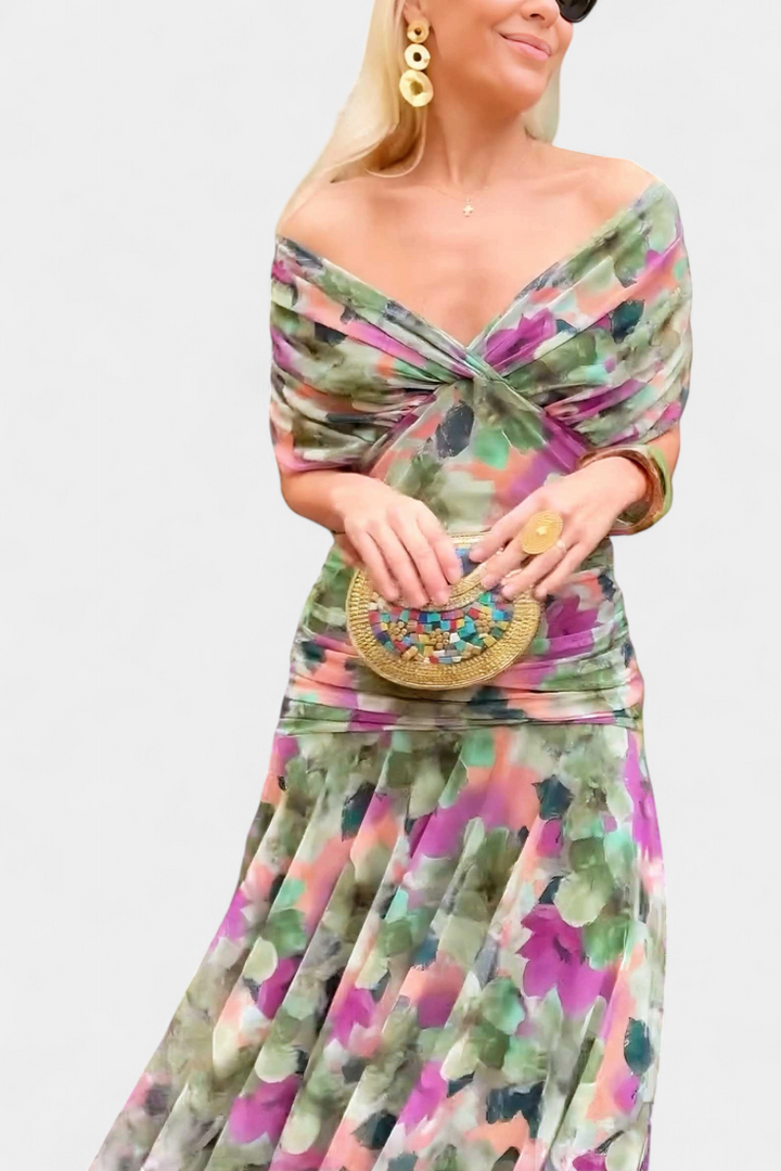Eryzziah – Elegantné šaty s kvetinovým potlačou