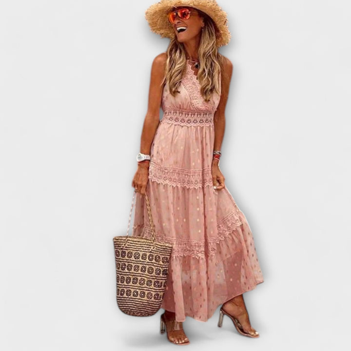 Lola - Maxi šaty s boho čipkou