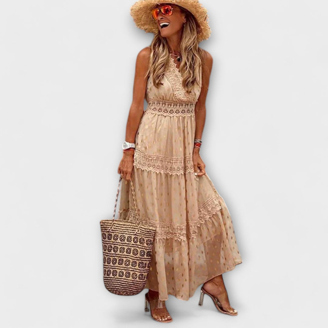Lola - Maxi šaty s boho čipkou