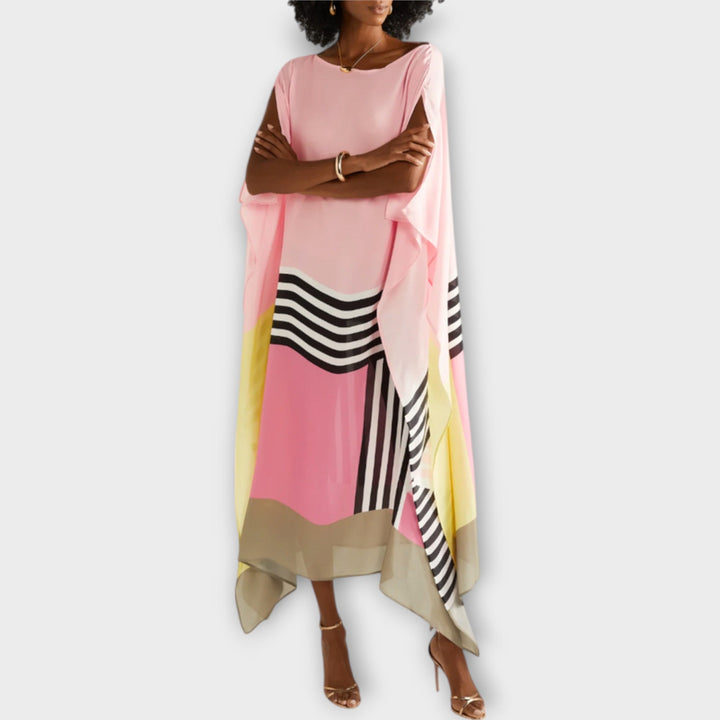 Elenora - Geometrický kaftan s voľným strihom